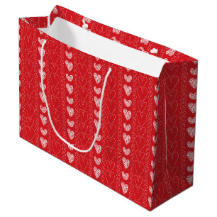 Happy Valentine's Day Doodles Große Geschenktüte