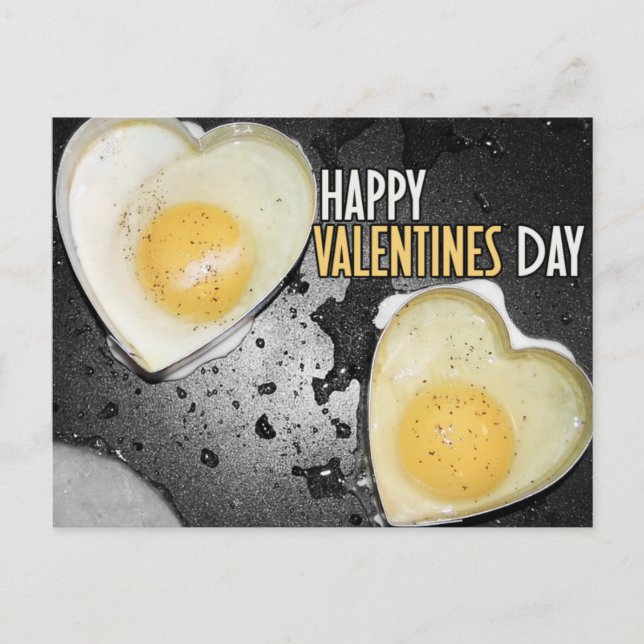 Happy Valentines Day Eggs Feiertagspostkarte (Vorderseite)