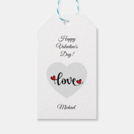Happy Valentine's Day einfache Geschenkmarke Geschenkanhänger