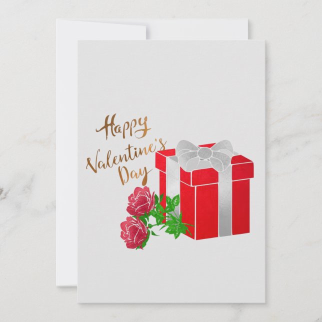 Happy Valentines Day Einladung (Vorderseite)