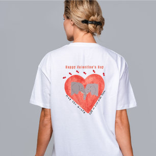 Happy Valentine's Day Elephant Liebhaber T-Shirt