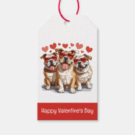 Happy Valentines Day English Bulldog Geschenkanhänger
