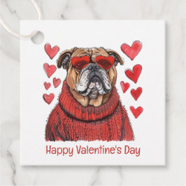 Happy Valentines Day English Bulldog Geschenkanhänger