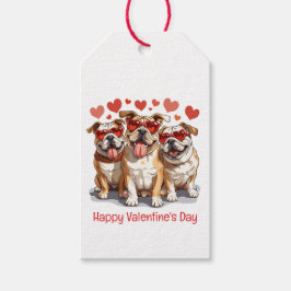 Happy Valentines Day English Bulldog Geschenkanhänger