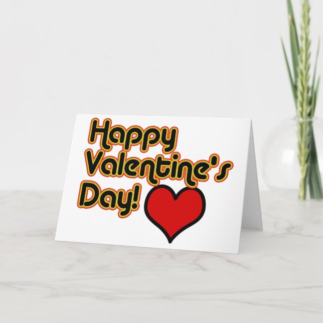 Happy Valentine's Day Feiertagskarte (Vorderseite)