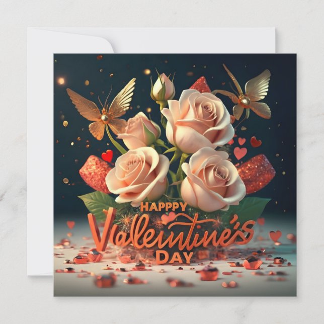 Happy Valentine's Day Feiertagskarte (Vorderseite)