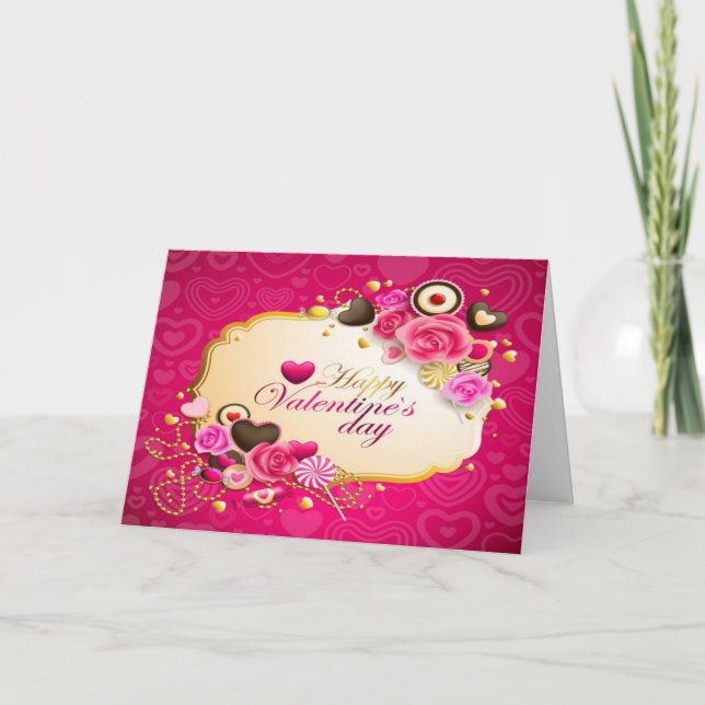 Happy Valentine's Day Feiertagskarte (Vorderseite)
