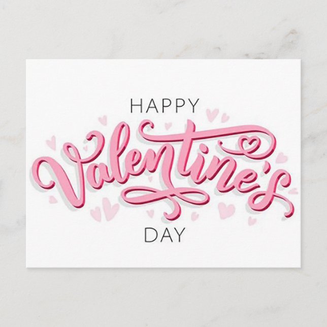 Happy Valentines Day Feiertagspostkarte (Vorderseite)