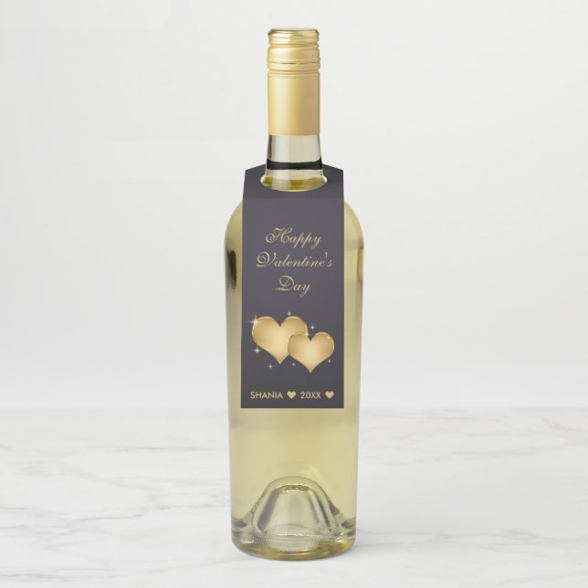 Happy Valentine's Day Flaschenanhänger (Auf Flasche)