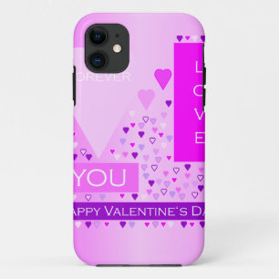 Happy Valentine's Day Forever Love Hört rosa Case-Mate iPhone Hülle