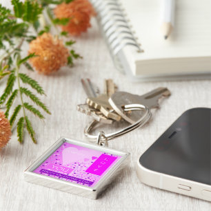 Happy Valentine's Day Forever Love Hört rosa Schlüsselanhänger