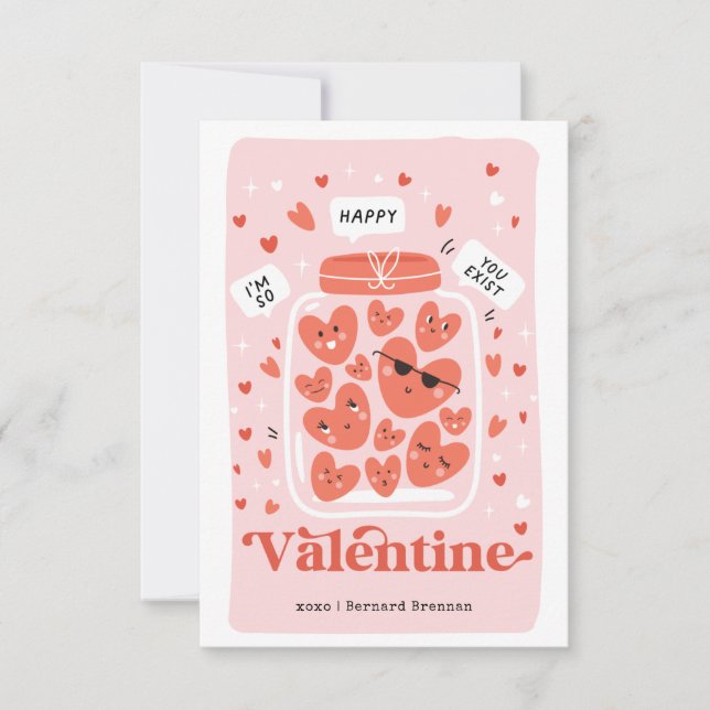 Happy Valentine's Day Foto Card Einladung (Vorderseite)