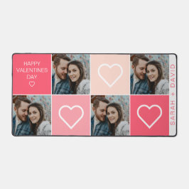Happy Valentines Day Four Foto Collage Schreibtischunterlage