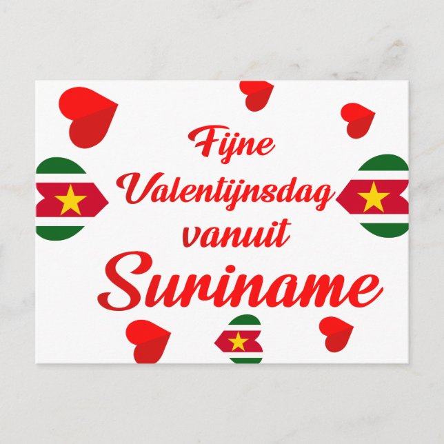 Happy Valentine's Day from Suriname Postkarte (Vorderseite)