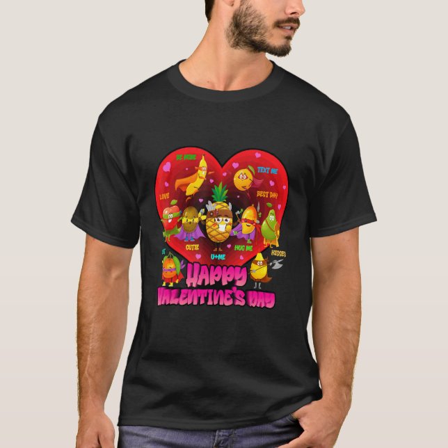 Happy Valentine's Day Fruit T-Shirt (Vorderseite)