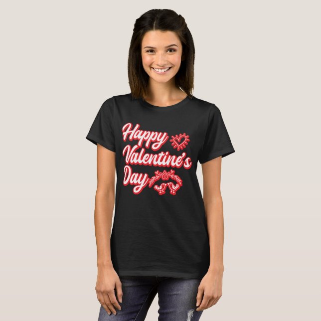 Happy Valentines Day Fun T - Shirt (Vorne ganz)