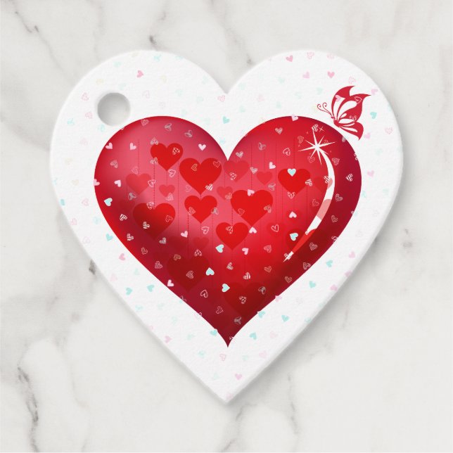 Happy Valentines Day Geschenkanhänger (Vorderseite)