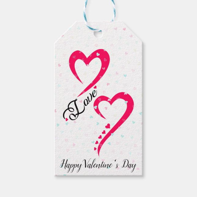 Happy Valentine's Day Geschenkanhänger (Vorderseite)
