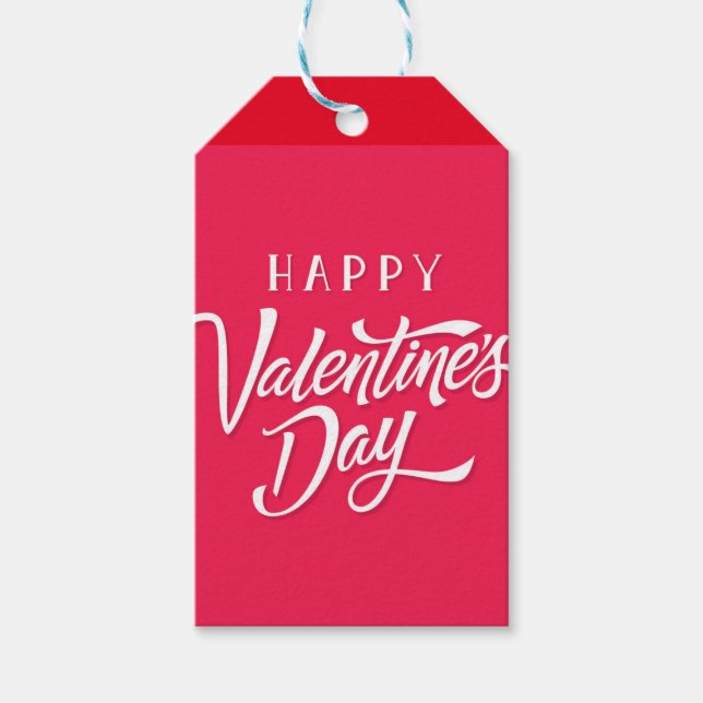 Happy Valentine's Day Geschenkanhänger (Vorderseite)