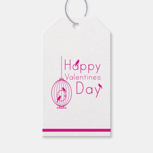 Happy Valentine's Day Geschenkanhänger (Vorderseite)