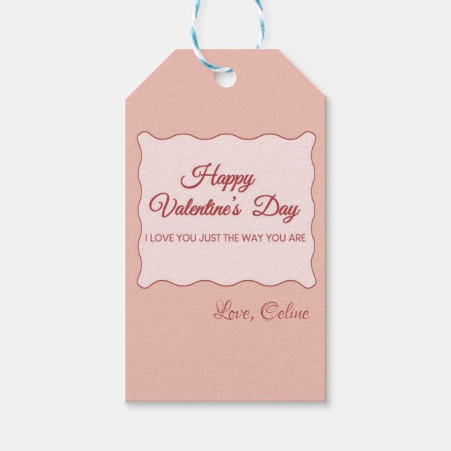 Happy Valentine's Day Geschenkanhänger (Vorderseite)