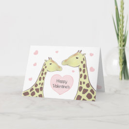 Happy Valentine's Day Giraffe Paar Karte