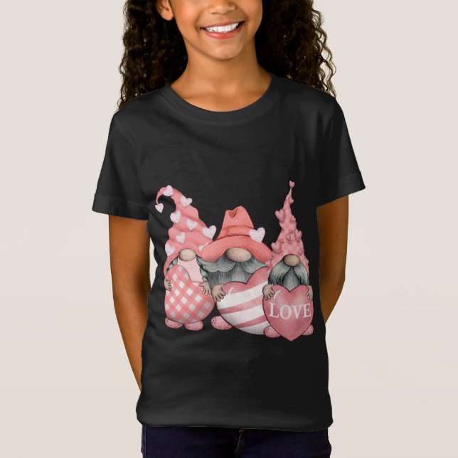 Happy Valentines Day Gnome Couple Matching Geschen T-Shirt (Vorderseite)