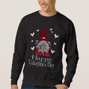 Happy Valentine's Day Gnome Karierte Niedliche Her Sweatshirt