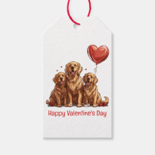 Happy Valentines Day Golden Retriever Dog Geschenkanhänger