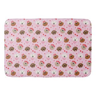 Happy Valentines Day Golden Retriever Hunde Badematte