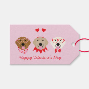 Happy Valentines Day Golden Retriever Hunde Geschenkanhänger