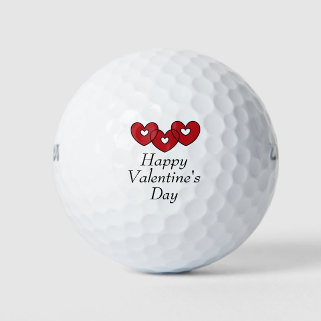 Happy Valentine's Day Golf Balls Golfball (Vorderseite)