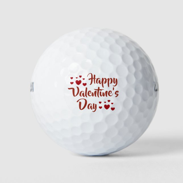 Happy Valentine's Day Golf Balls Golfball (Vorderseite)