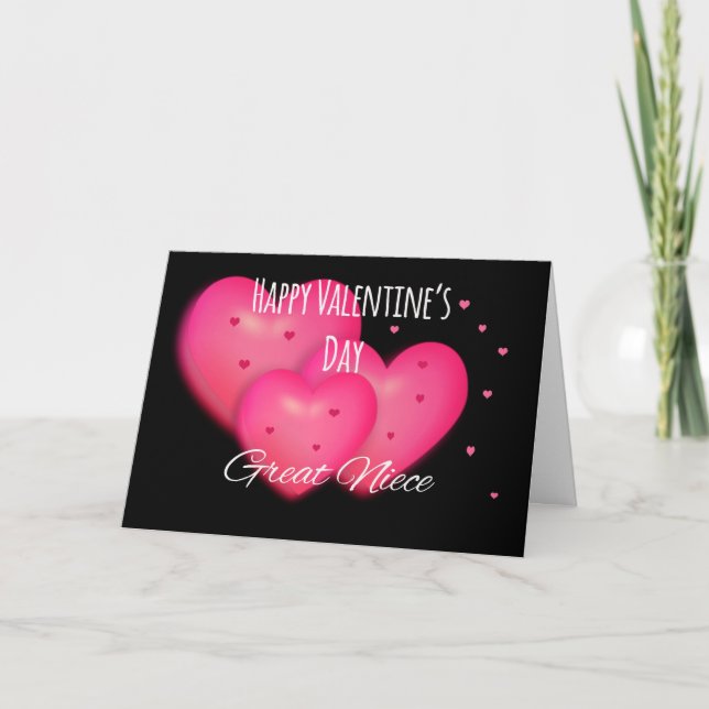 Happy Valentine's Day Great Niece Feiertagskarte (Vorderseite)