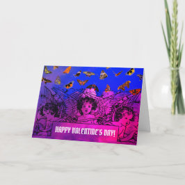 HAPPY VALENTINE'S DAY GREETING CARD with ANGELS Karte