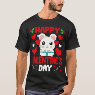 Happy Valentines Day Hamster Herz Liebe Tier T-Shirt