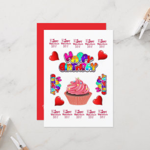 Happy Valentine's Day Happy Birthday Einladung