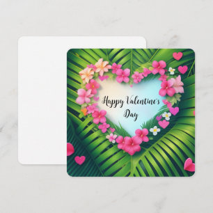 Happy Valentine's Day Hawaiian Lei Herz Feiertagskarte