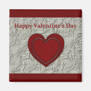 Happy Valentine's Day Heart 2 Herz Magnet