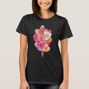 Happy Valentine's Day Heart Balloon Candy Groovy V T-Shirt