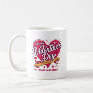 Happy Valentine's Day Heart Design Romantisches Ge Kaffeetasse