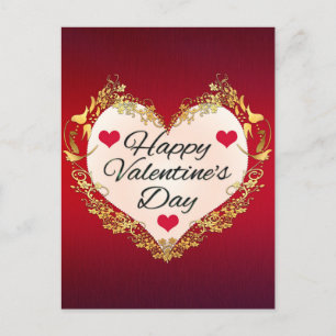 Happy Valentine's Day Heart Shape-47949 Postkarte
