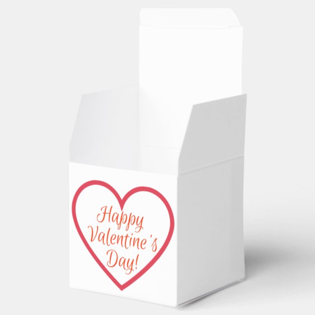 Happy Valentines Day Heart Shaped Logo Geschenkschachtel (Geöffnet)