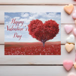 Happy Valentine's Day Heart Tree Postkarte<br><div class="desc">Dieses Design wurde mithilfe von digitaler Kunst erstellt und kann in dem Bereich personalisiert sein, der zur Verfügung gestellt wird, oder indem Sie den Klick wählen, um weitere Optionen anzupassen und den Namen, die Initialen oder die Wörter zu ändern. Sie können auch die Textfarbe und den Textstil ändern oder den...</div>