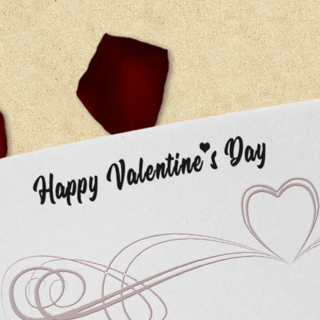 Happy Valentines Day Heart Typografy Permastempel (Von Creator hochgeladen)