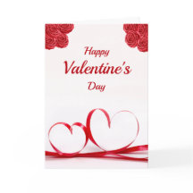 Happy Valentine's Day Heartfelt Wünsche faltbar