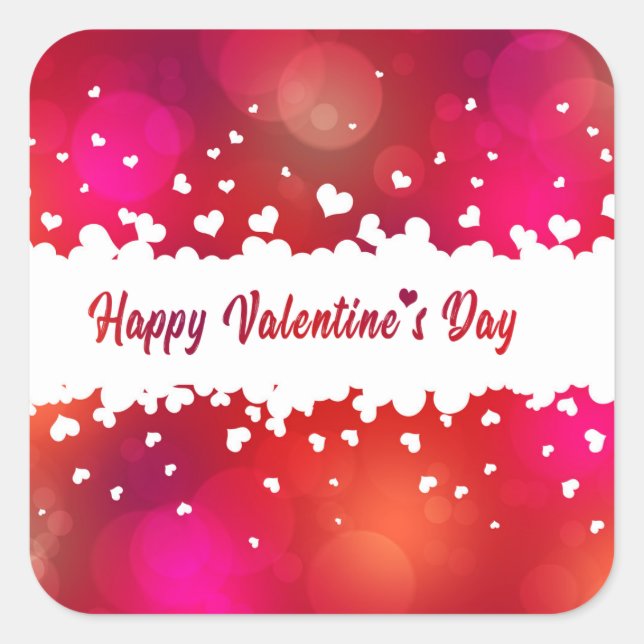Happy Valentine's Day Hearts - Aufkleber (Vorderseite)