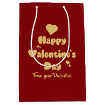 Happy Valentine's Day Hearts Cute Gift Bag