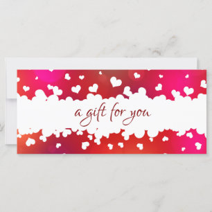 Happy Valentine's Day Hearts Lovely Gift Card
