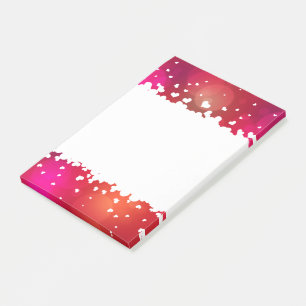 Happy Valentine's Day Hearts Post-it Klebezettel